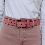 Ostrich Pink Money Belt