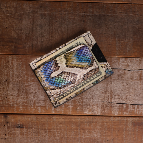 Python Peacock Cash Clip