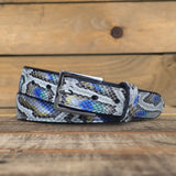 Python Hand Painted Peacock Belt-Yoder Leather Company