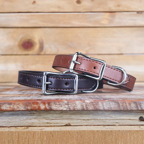 Tan Leather Dog Collar