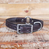 Premium Padded Center Ring Leather Dog Collar