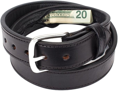 Stitched Black Money Belt