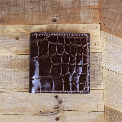 Alligator Full Gloss Brown Bifold