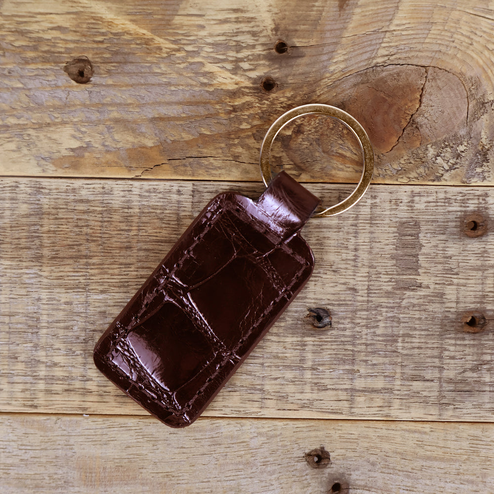 Alligator Full Gloss Brown Keychain