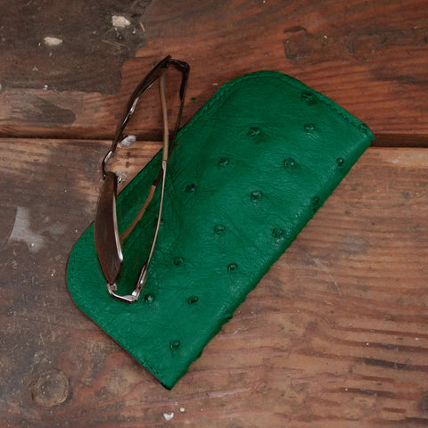Ostrich Green Glasses Cases