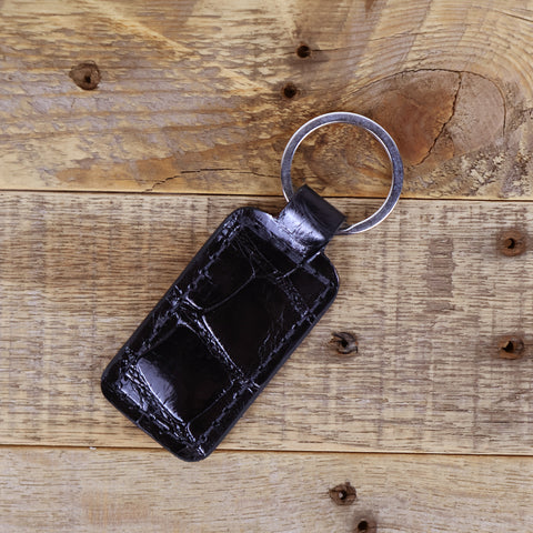Alligator Full Gloss Black Keychain