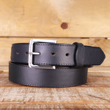 Distressed Tan Oil Tanned Belt with Scallops 1.5"