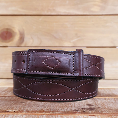 Scratchless Mechanic's Belt - Brown Figure 8 1.25"