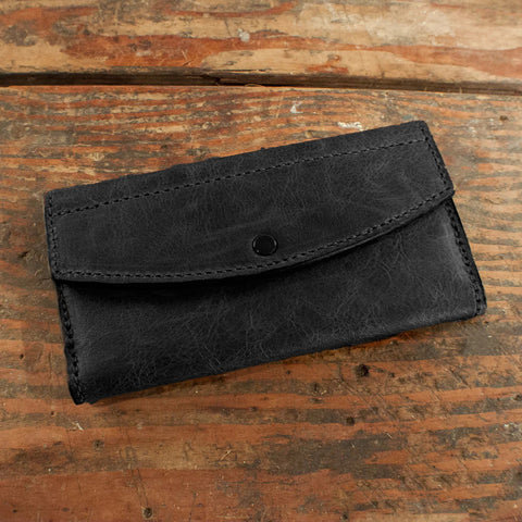 Cowhide Black Clutch