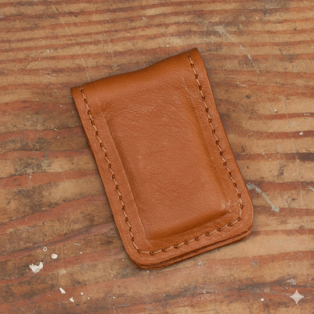 Bison Brown Cash Clip