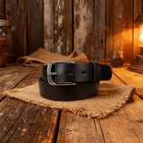 Men's Smooth Black Belt-Yoder Leather Company