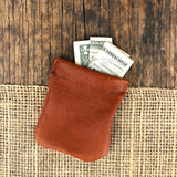 Bison Brown Coin Pouch-Yoder Leather Company