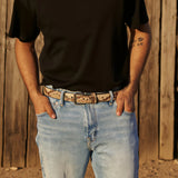 Python Natural Bifold and Leather Belt Bundle