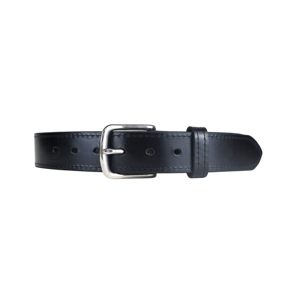 Stitched Black Water Buffalo Belt Belt 1.5" - SALE ITEM - Multiple Sizes