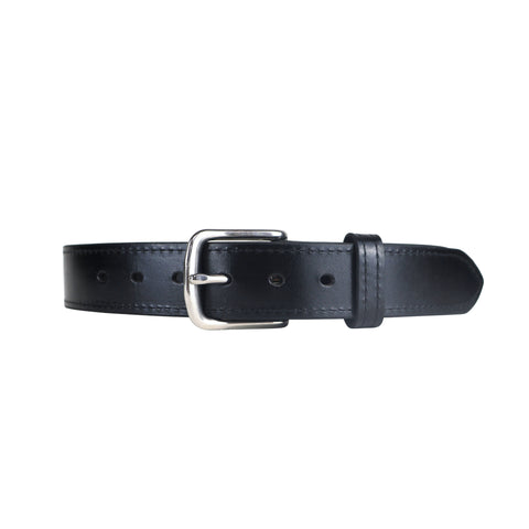 Stitched Black Water Buffalo Belt Belt 1.5" - SALE ITEM - Multiple Sizes