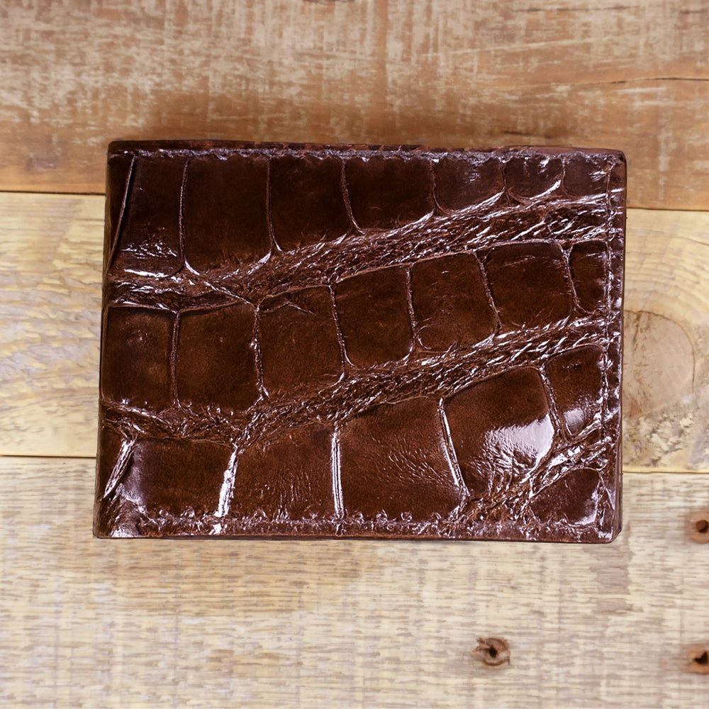 Alligator Full Gloss Brown Bifold