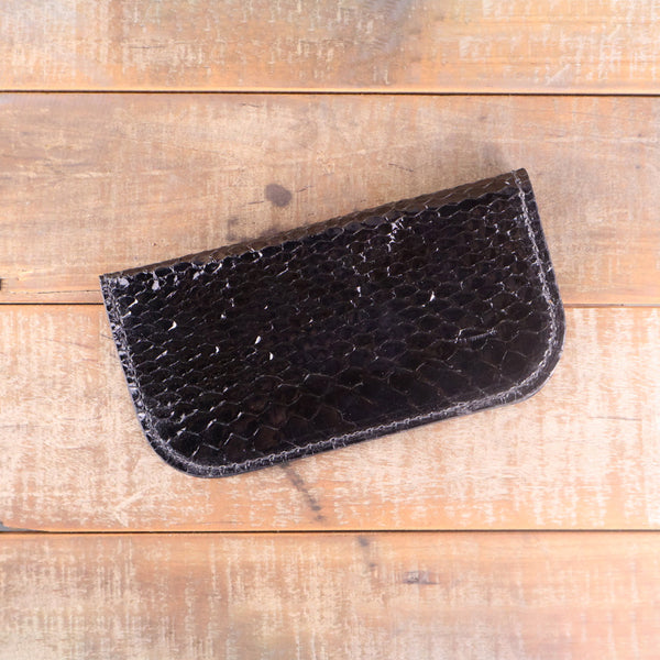 Python Glossy Black Glasses Case – Yoder Leather Company