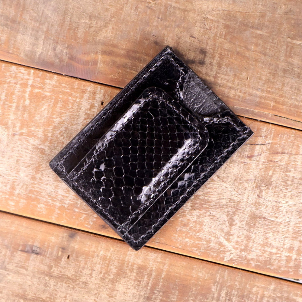 Python Glossy Black Money Clip