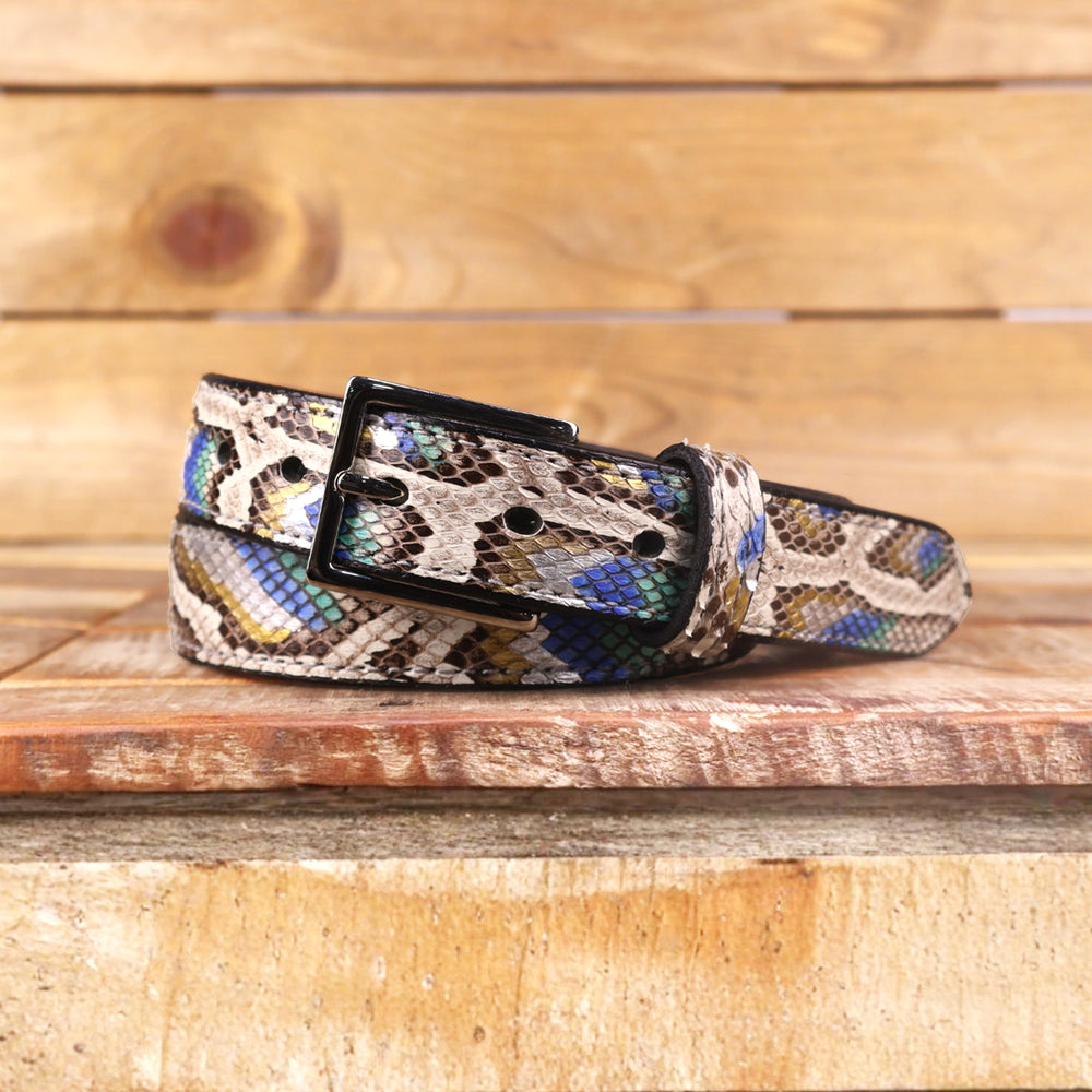 Python Hand Painted Peacock Belt