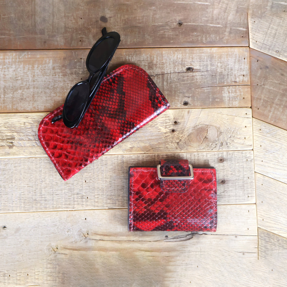 Python Red Glasses Case & Wallet Bundle