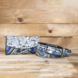 Python Hand Painted Peacock Clutch & Belt Bundle-Yoder Leather Company
