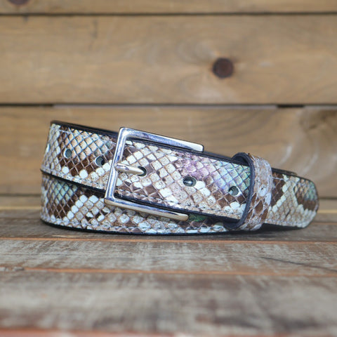 Python Hand Painted Opal Belt-Yoder Leather Company