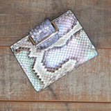 Python Hand Painted Opal Women's Wallet-Yoder Leather Company