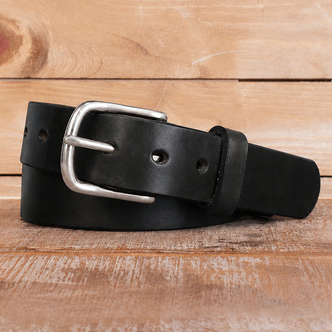 Men's Smooth Black Belt