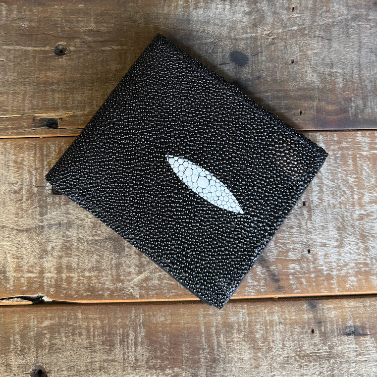 Black Stingray Eye Bifold Wallet - SALE ITEM