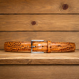 Crocodile Golf Belt with Silver Buckle