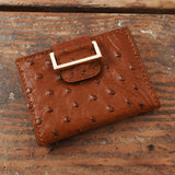 Ostrich Cognac Women's Wallet
