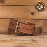 The Montana Steel Core- Distressed Steel Core Leather Belt 1.5"