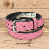 Ostrich Pink Money Belt