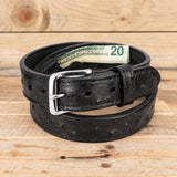 Ostrich Black Money Belt
