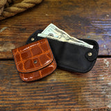 Alligator Cognac Cab Wallet