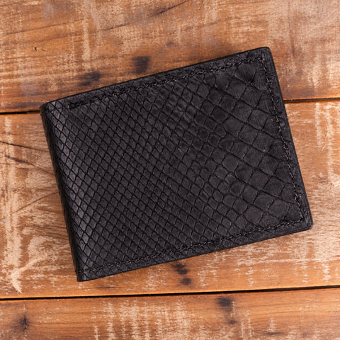 Python Black Suede Bifold