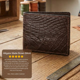 Alligator Matte Brown Bifold