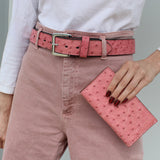 Ostrich Pink Rodeo Wallet