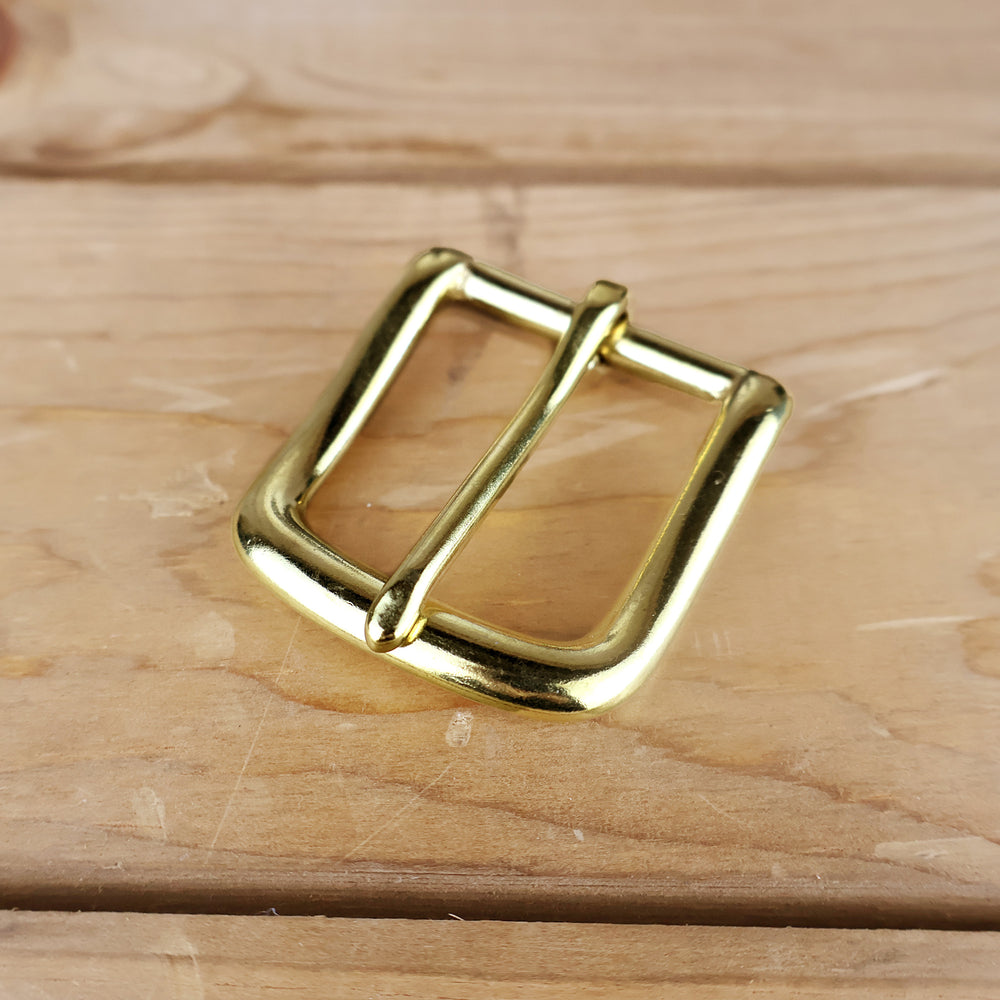 Lincoln Heel Bar Buckle - Polished Brass - Multiple Sizes-Yoder Leather Company