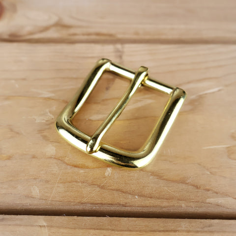 Lincoln Heel Bar Buckle - Polished Brass - Multiple Sizes-Yoder Leather Company