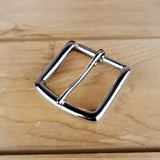 Solid Brass #1049 Heel Bar Buckle 1.5" - Polished Chrome-Yoder Leather Company