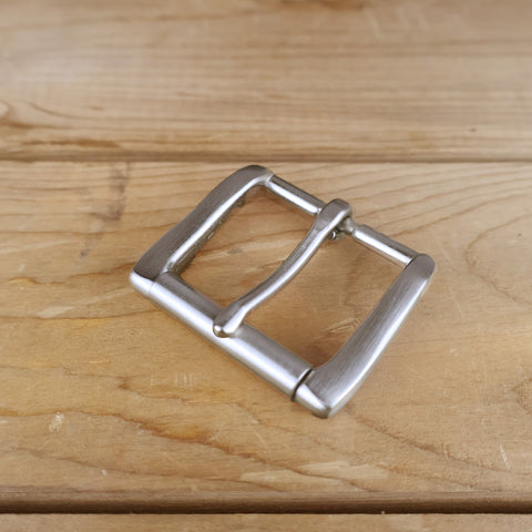 Solid Brass #70 Roller Buckle 1.5" - Brushed Chrome-Yoder Leather Company