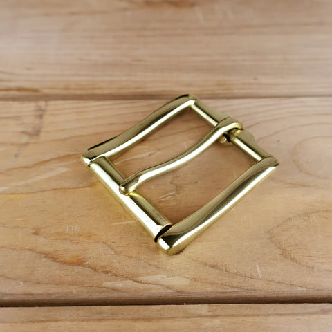 Solid Brass #49 Roller Buckle 1.5" - Polished Brass-Yoder Leather Company