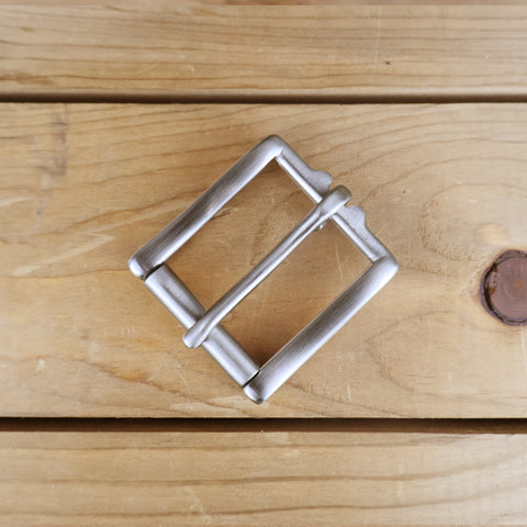 Solid Brass #49 Roller Buckle 1.5" - Brushed Chrome-Yoder Leather Company