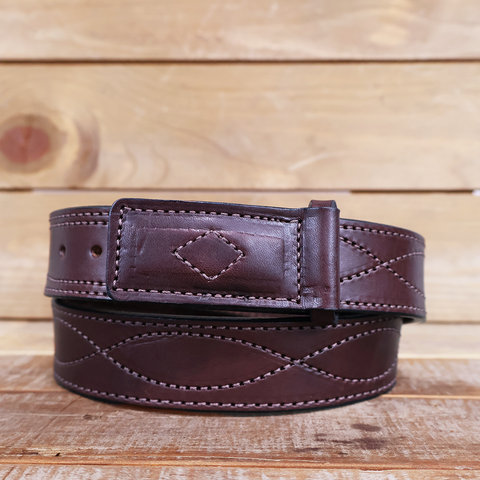 Scratchless Mechanic's Belt - Brown Figure 8 1.25"