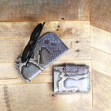 Python Hand Painted Opal Glasses Case & Women's Wallet Bundle