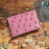 Ostrich Card Case Wallet