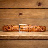 Crocodile Golf Belt with Silver Buckle