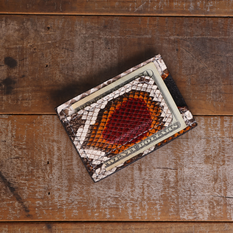 Python Blood Orange Cash Clip