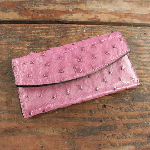 Ostrich Pink Clutch For Women